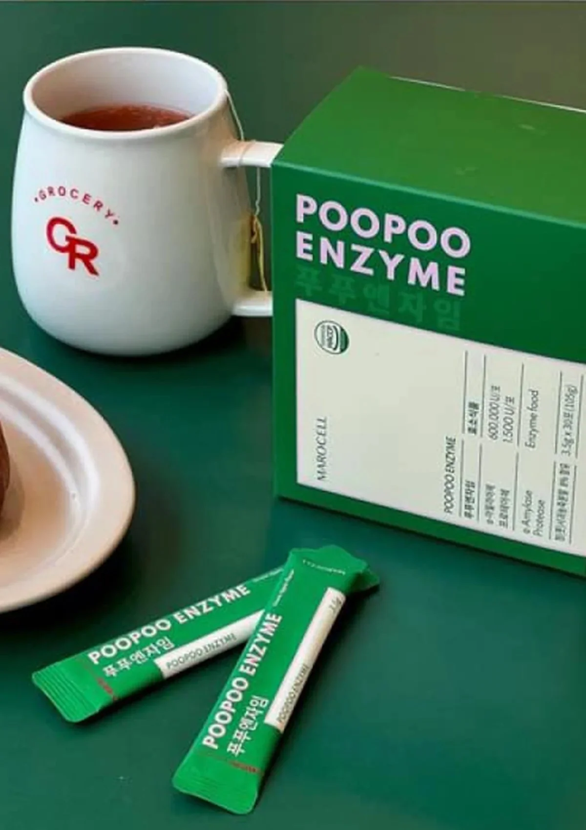 [MAROCELL] Poo Poo Enzyme Green Apple (1 Box = 3.5g x 30 Sticks) - Image 4
