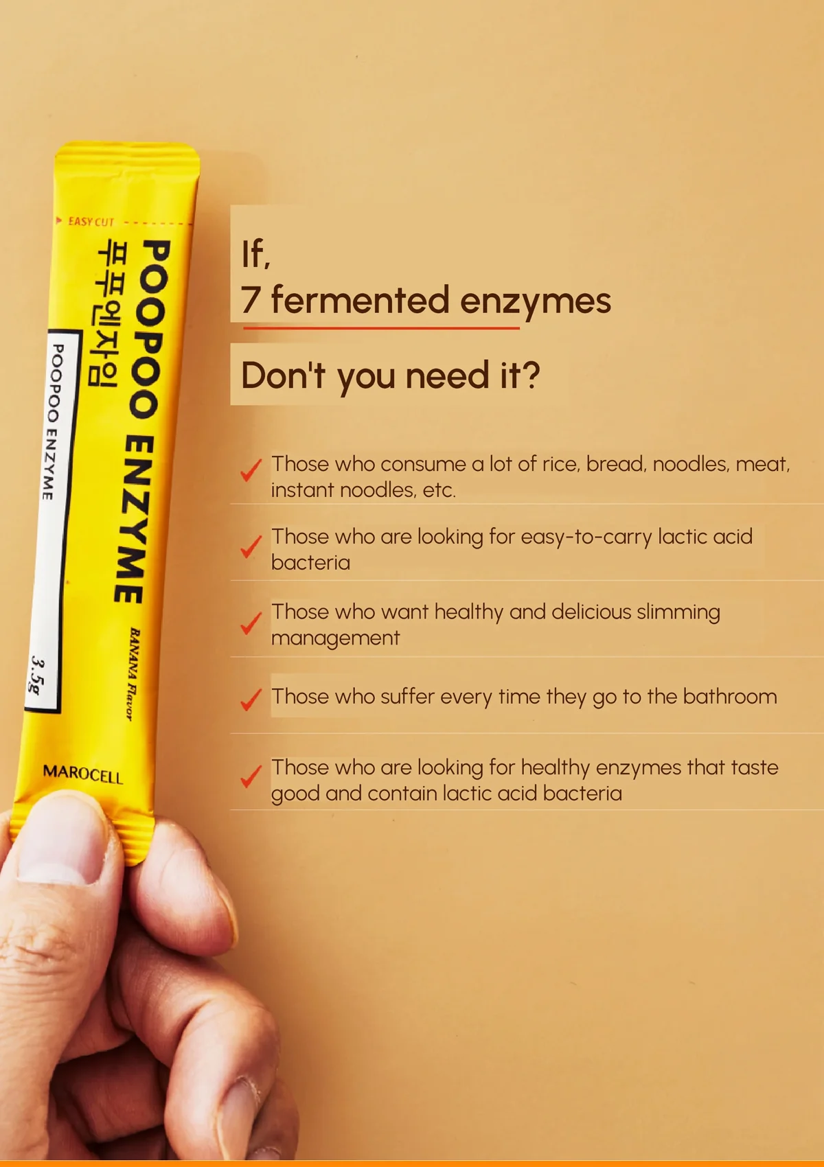 [MAROCELL] Poo Poo Enzyme Banana (1 Box = 3.5g x 30 Sticks) - Image 5