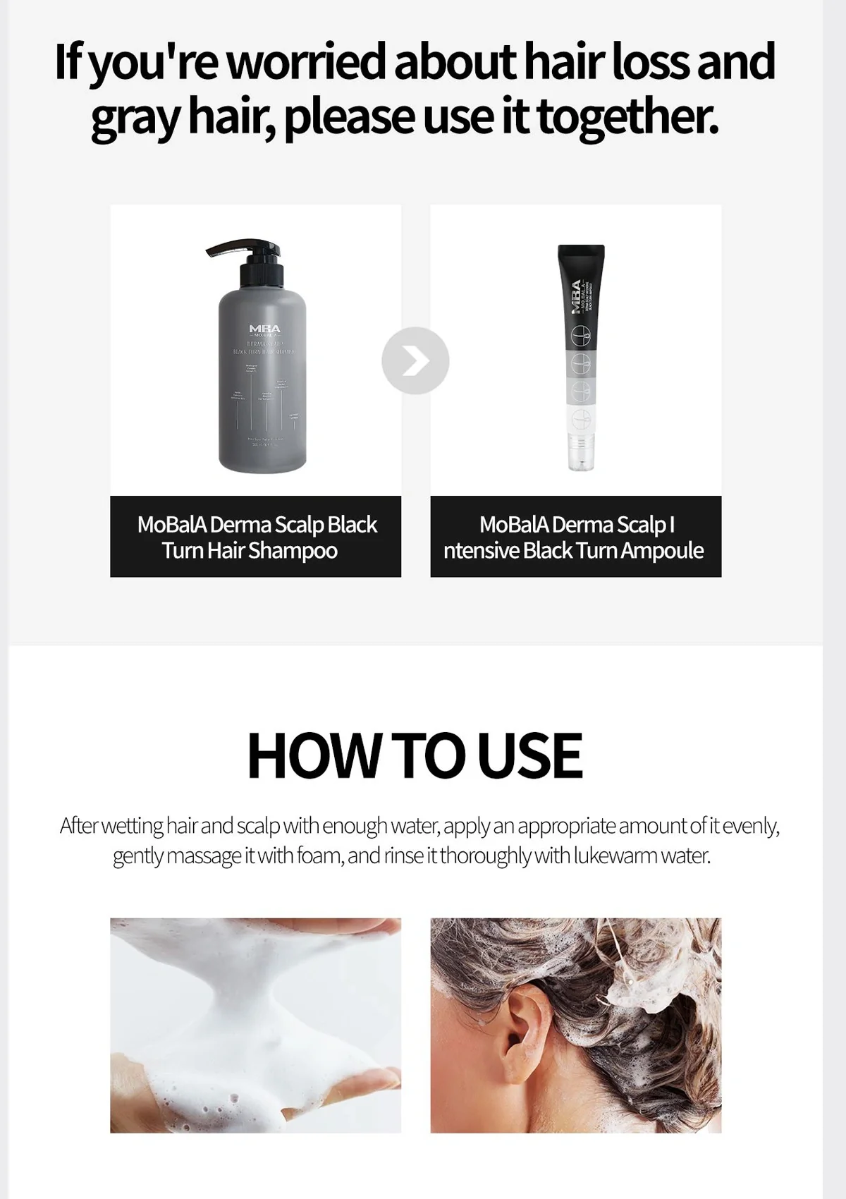 [MBA] Derma Black Turn & Protein Hair Shampoo 500ml - Image 12