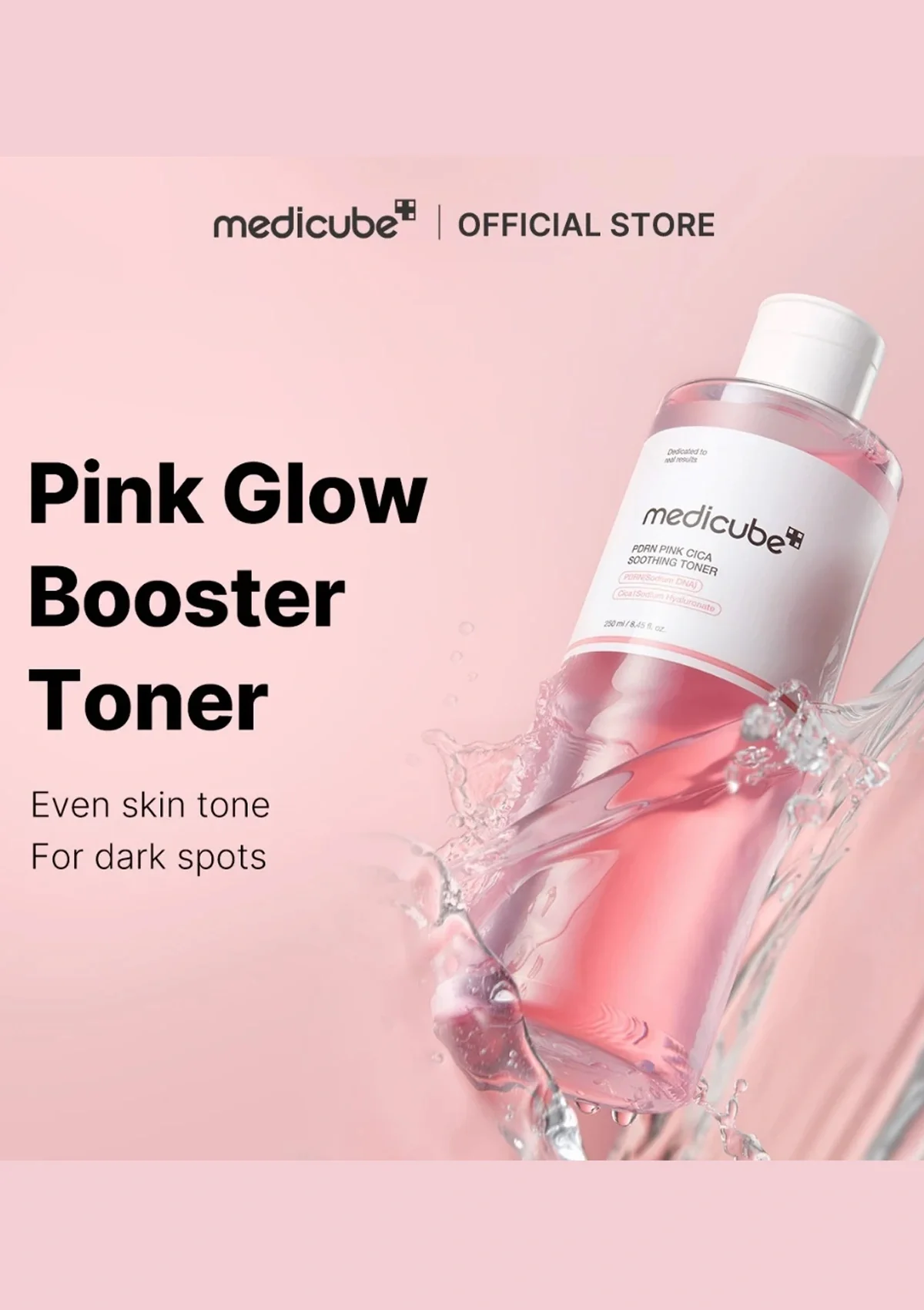 [MEDICUBE] PDRN Pink Cica Soothing Toner 250ml - Image 3