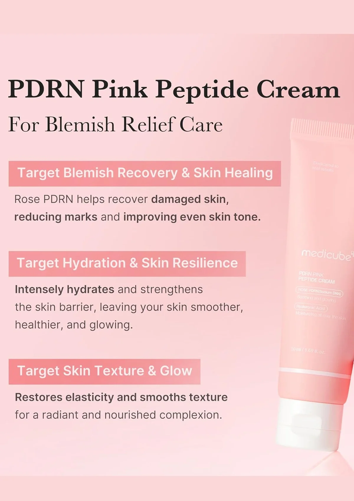 [MEDICUBE] PDRN Pink Hyaluronic Moisturizing Cream 50ml - Image 3