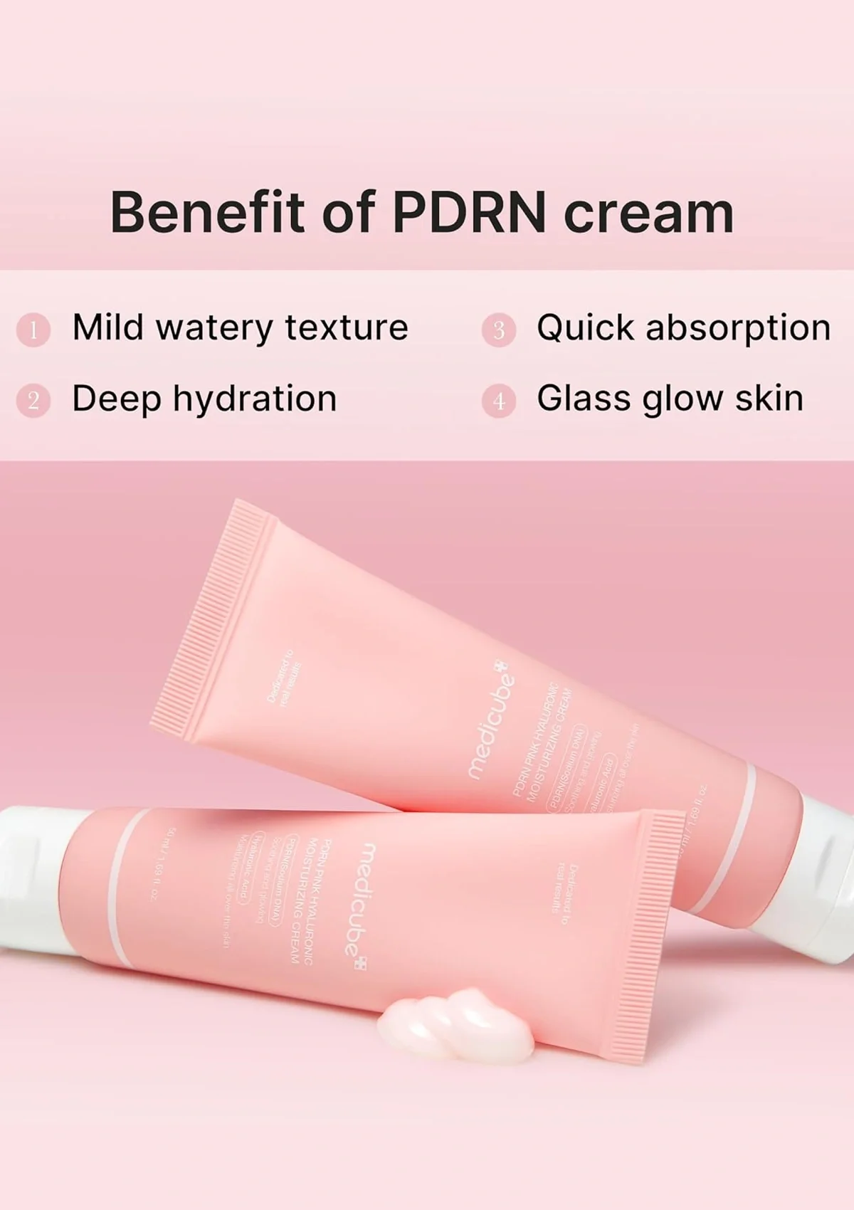 [MEDICUBE] PDRN Pink Hyaluronic Moisturizing Cream 50ml - Image 5