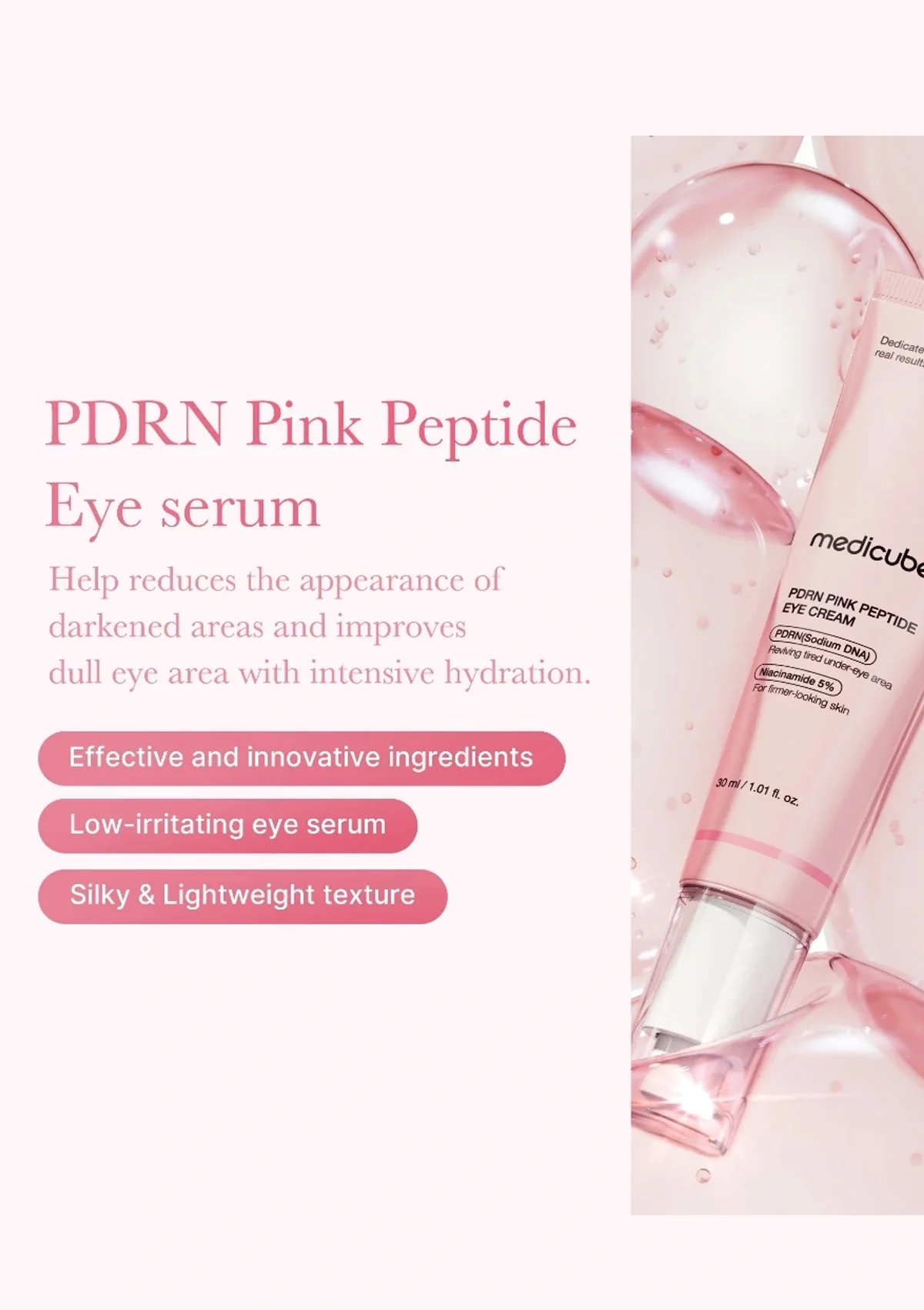 [MEDICUBE] PDRN Pink Peptide Eye Cream 30ml - Image 7