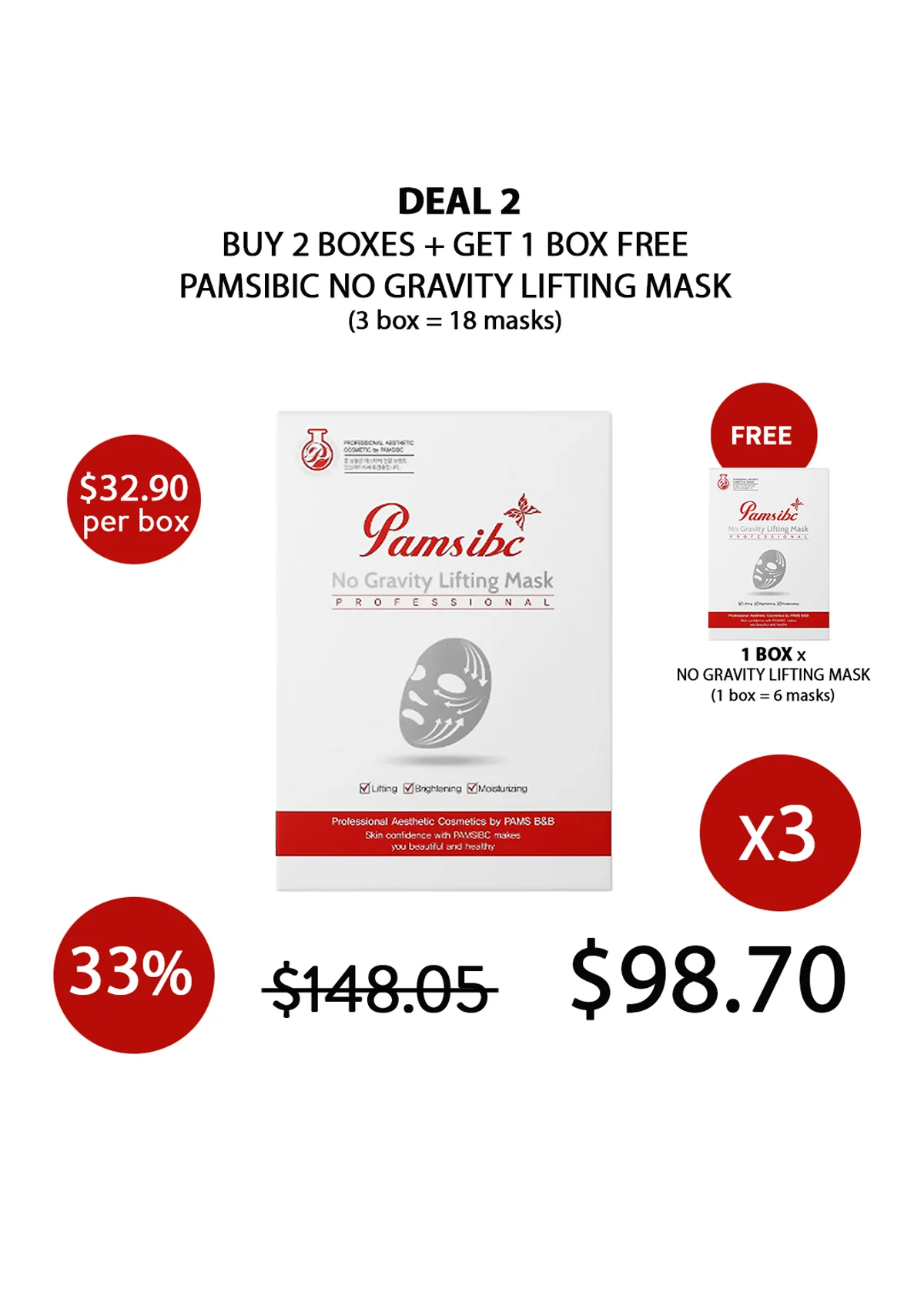 [PAMSIBC] Skinalle No Gravity Lifting Mask (1 Box  = 6 Masks) - Image 22