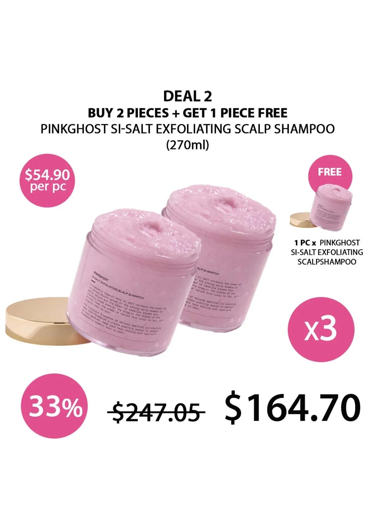 [PINKGHOST] Si-Salt Exfoliating Scalp Shampoo 270ml - Image 22