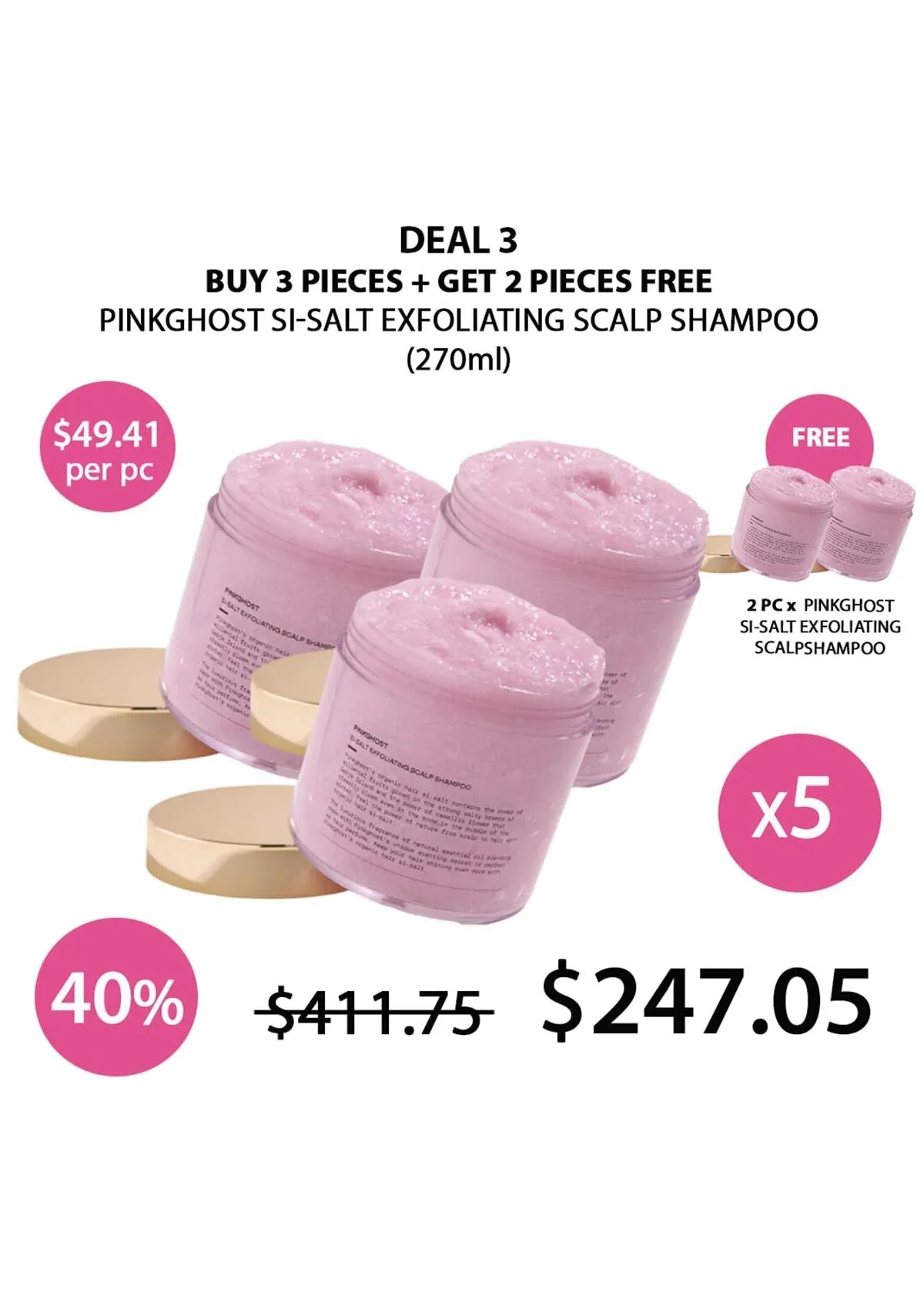 [PINKGHOST] Si-Salt Exfoliating Scalp Shampoo 270ml - Image 23