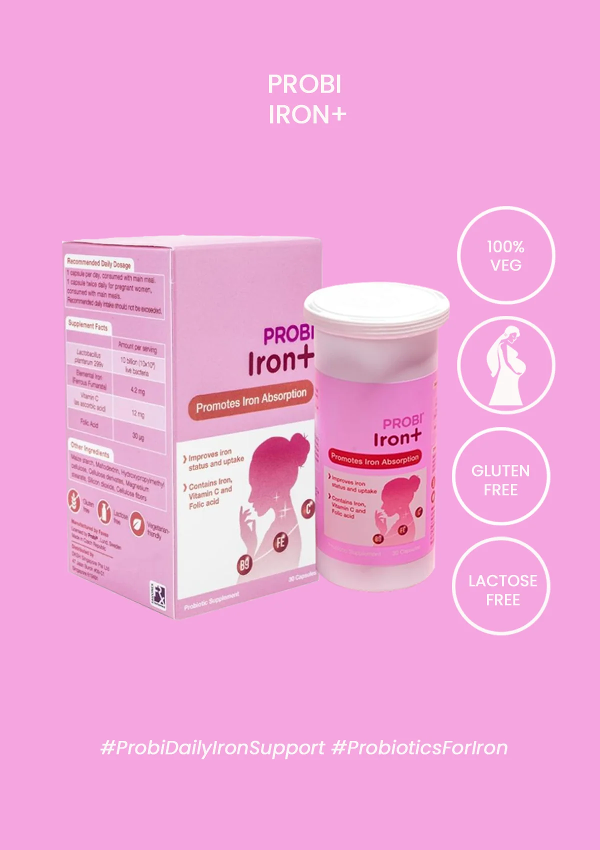 [PROBI] Iron+ 1 Box (30 Capsules)