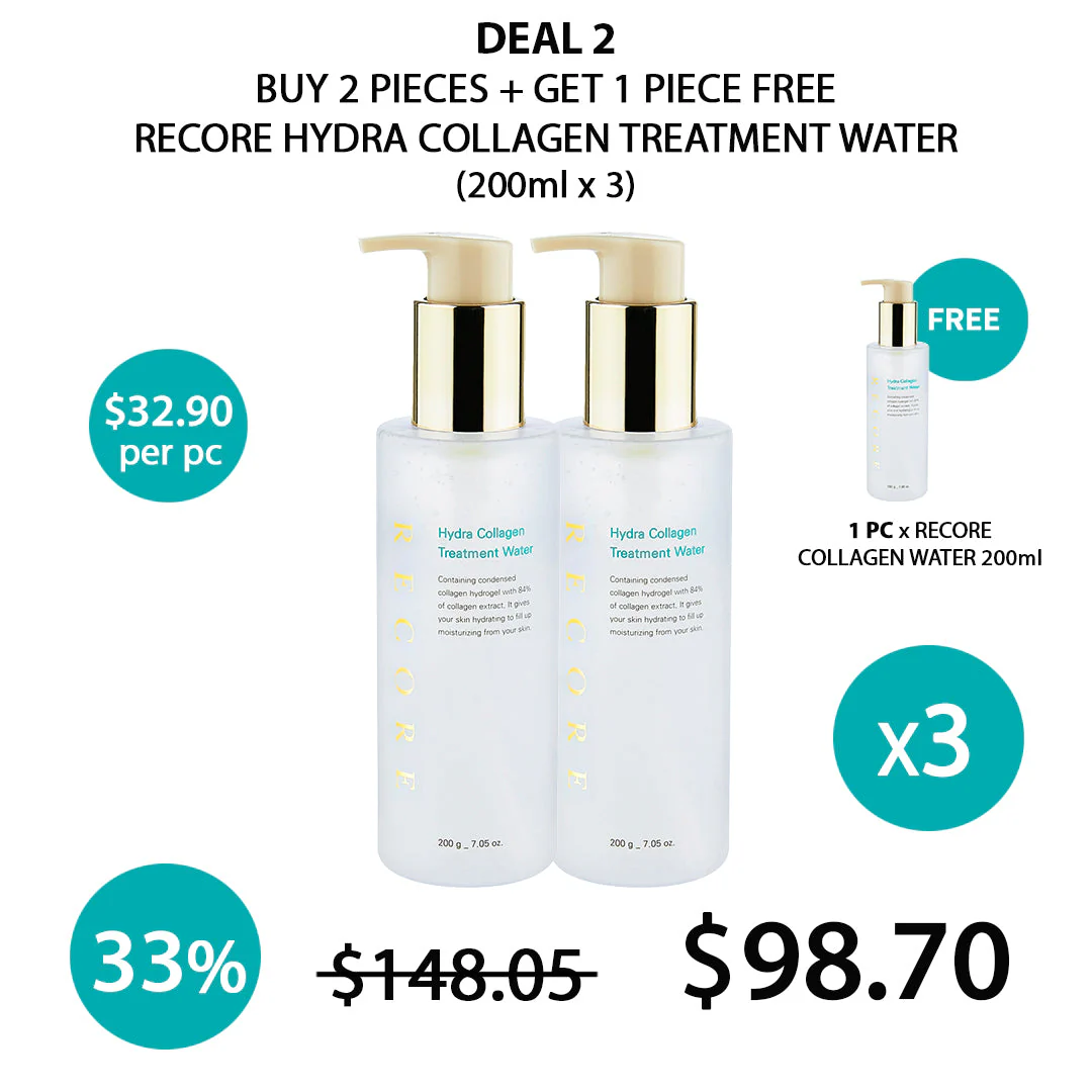 [RECORE] Ampoule Special Set + Hydra Collagen Treatment Water 200ml - Image 6