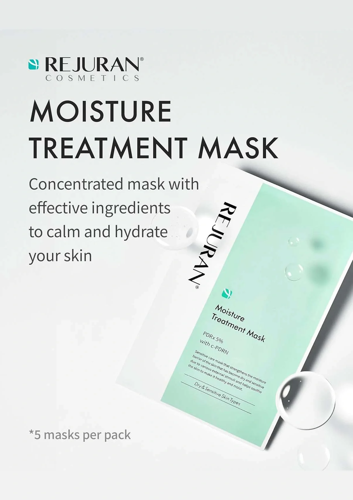 [REJURAN] Derma Healer Moisture Treatment Mask (1 Box = 23ml x 5 Masks) - Image 3