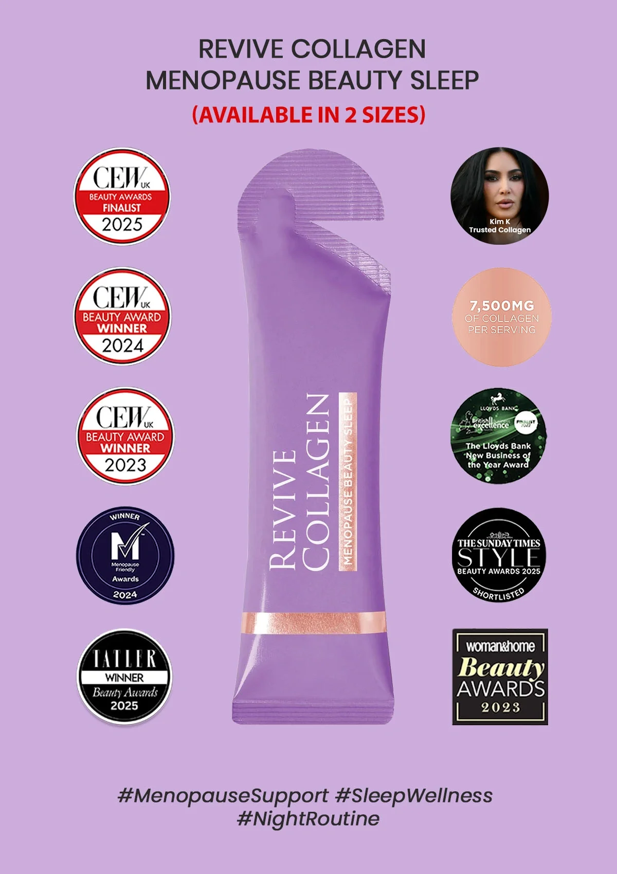 Revive Collagen - Menopause Beauty Sleep Hydrolysed Marine Collagen Drink