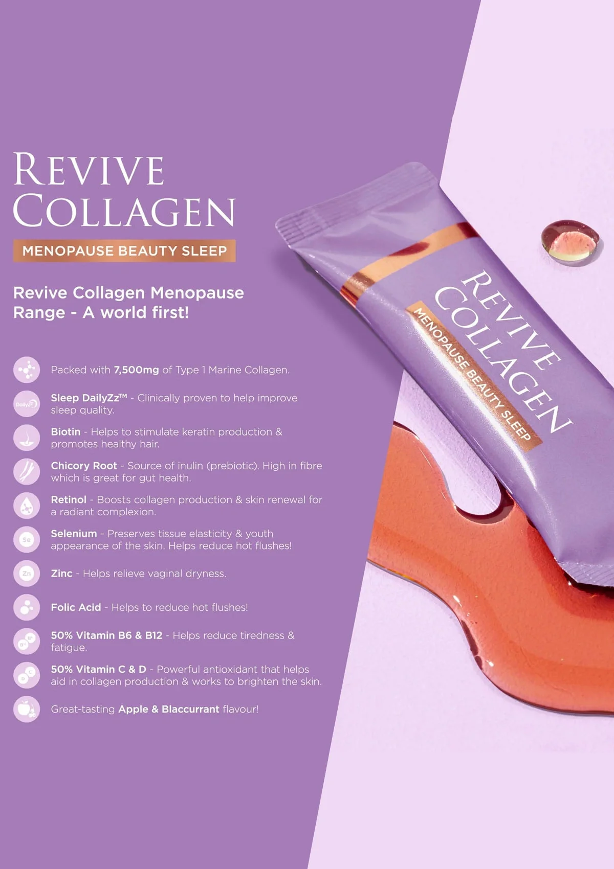 Revive Collagen - Menopause Beauty Sleep Hydrolysed Marine Collagen Drink - Image 3
