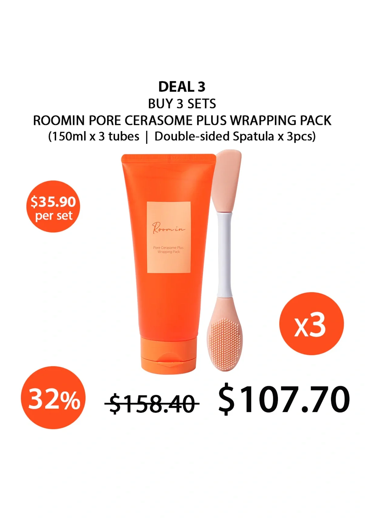 CLEARANCE SALE - [ROOMIN] Pore cerasome Plus Wrapping Pack 150ml - Image 21