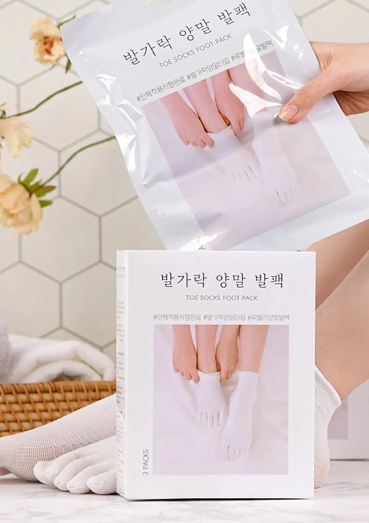 [RUBELLI] Toe Socks Foot Pack (1 Box = 3 Pairs) - Image 2