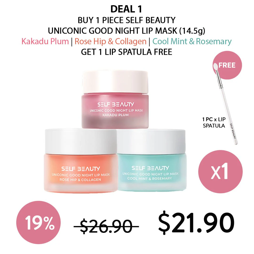 CLEARANCE SALE - [SELF BEAUTY] Uniconic Good Night Lip Mask | Cool Mint and Rosemary 14.5g - Image 5