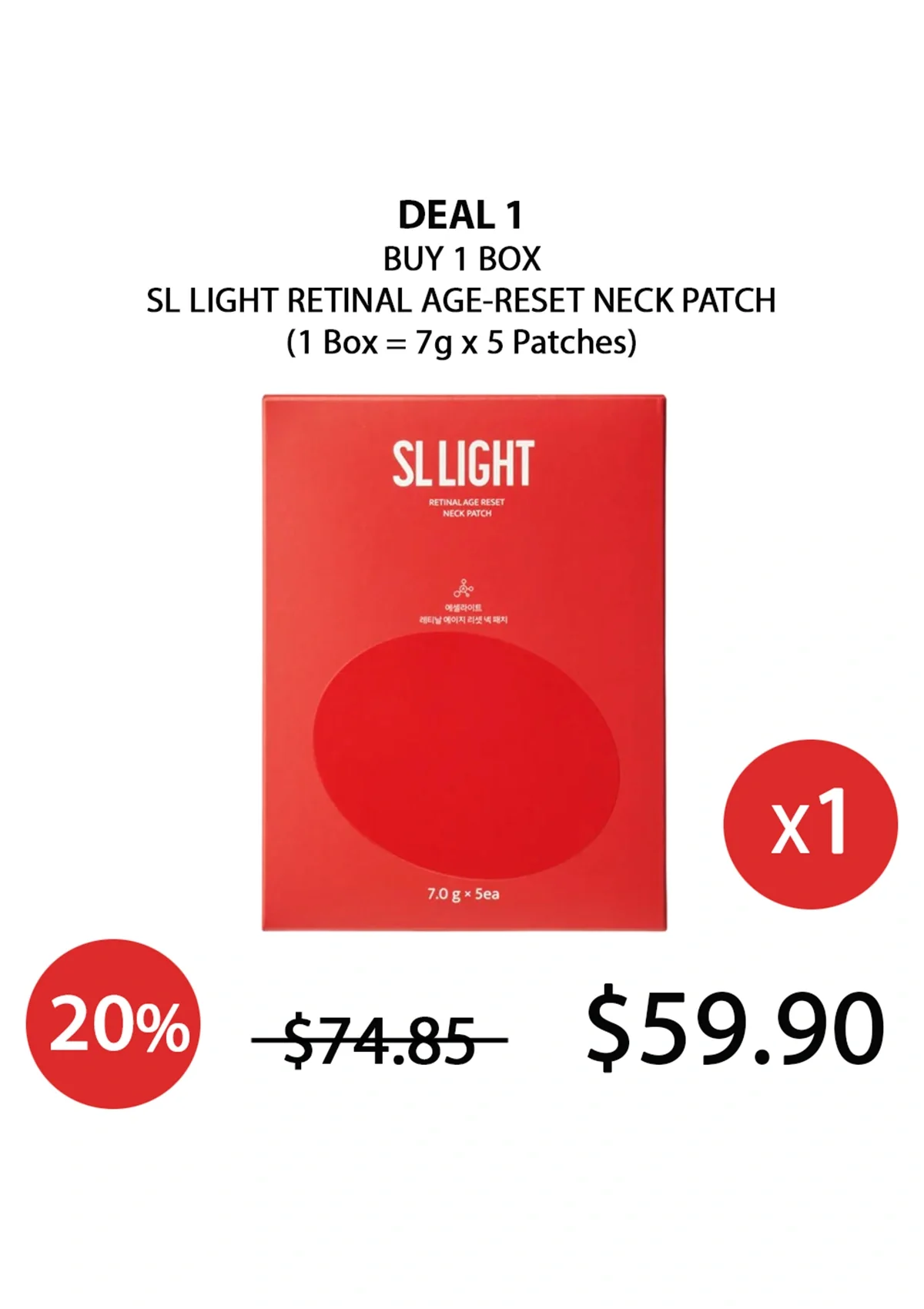 [SL LIGHT] Retinal Age-Reset Neck Patch (1 Box = 7g x 5 Patches) - Image 25