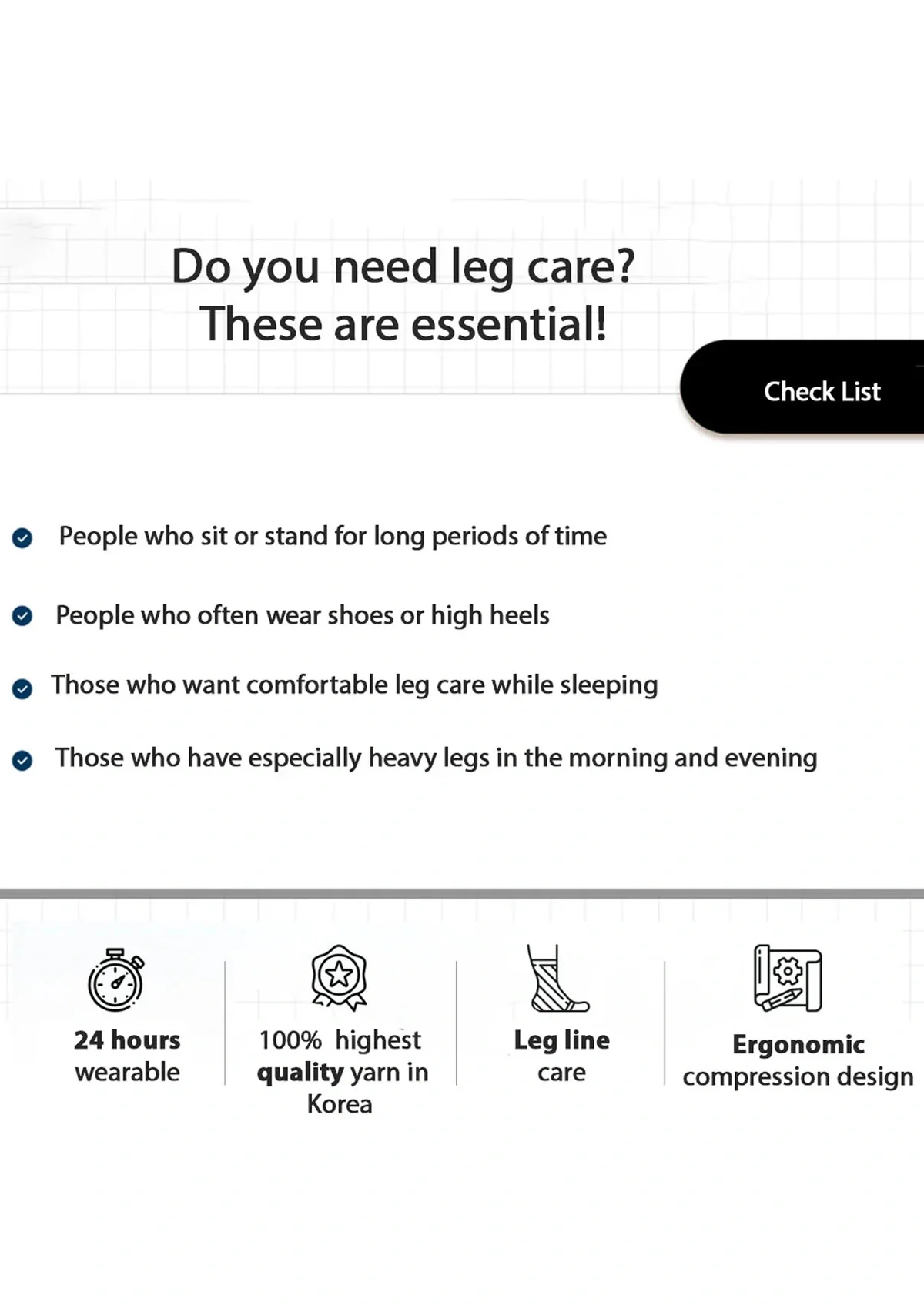 [SUNMIMALL] Good Day Fit Calf Compression Stockings (Free Size) - Image 9