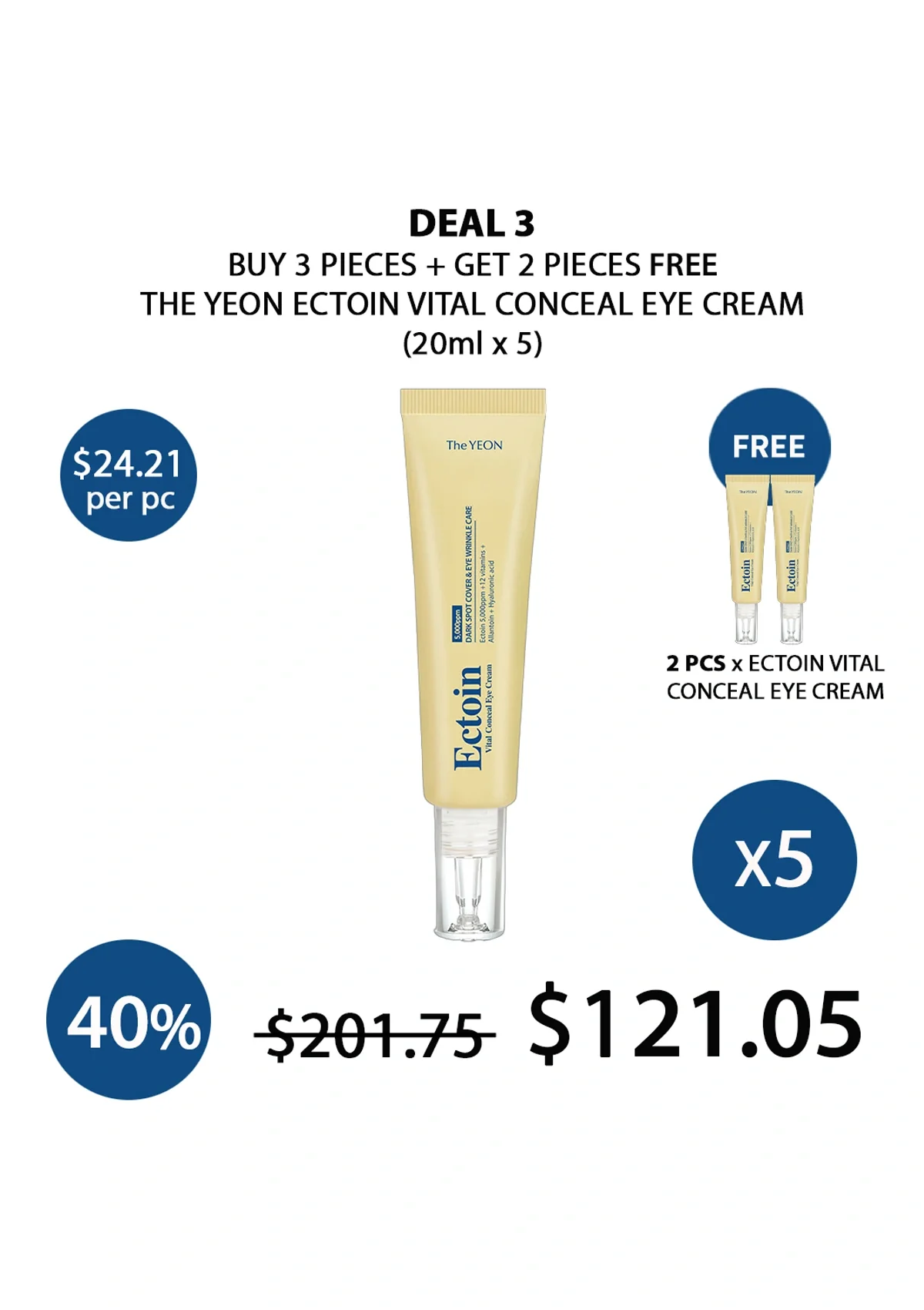[THE YEON] Ectoin Vital Conceal Eye Cream 20ml - Image 22