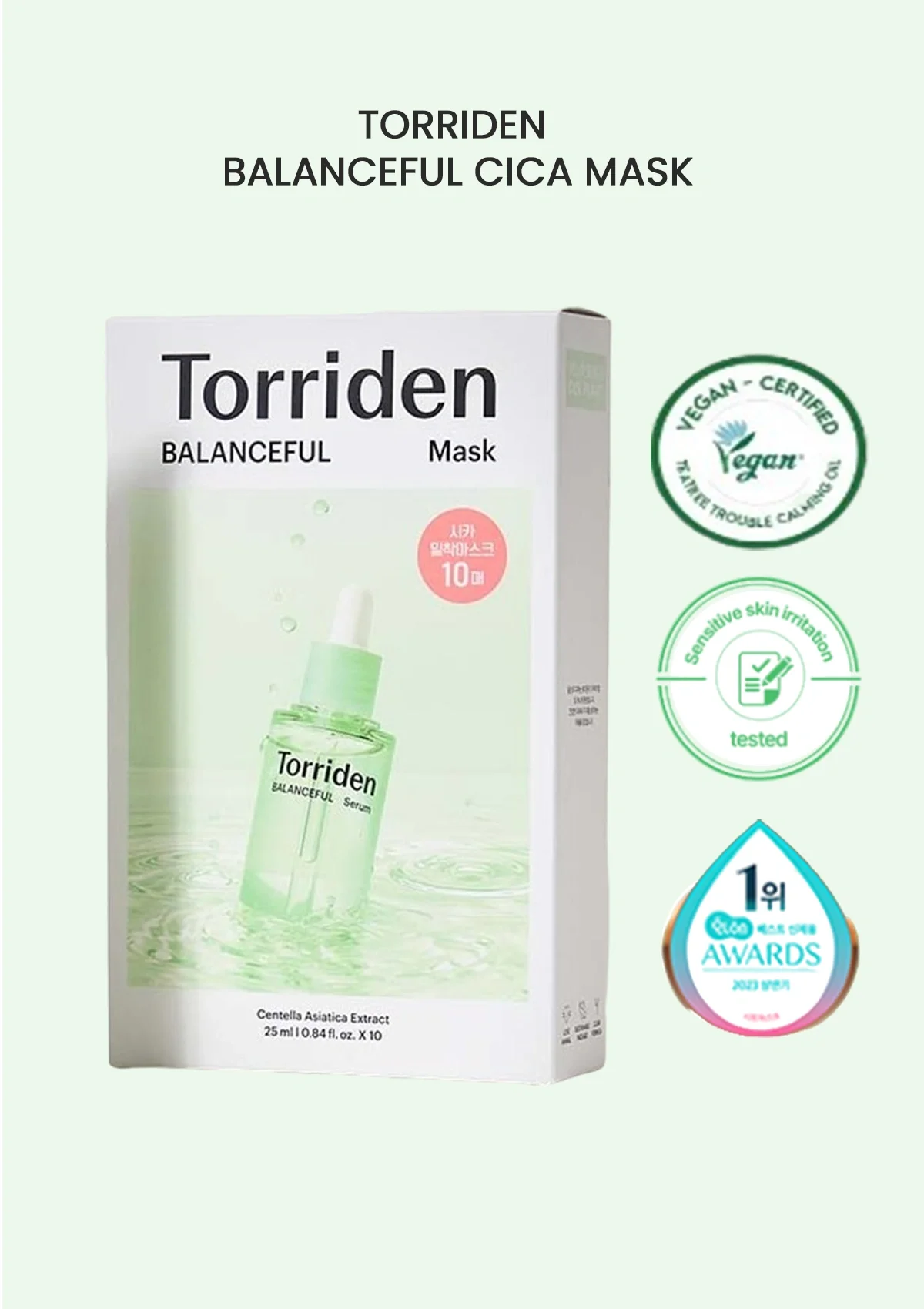 [TORRIDEN] Balanceful Cica Mask (1 Box = 25ml x 10 Masks)
