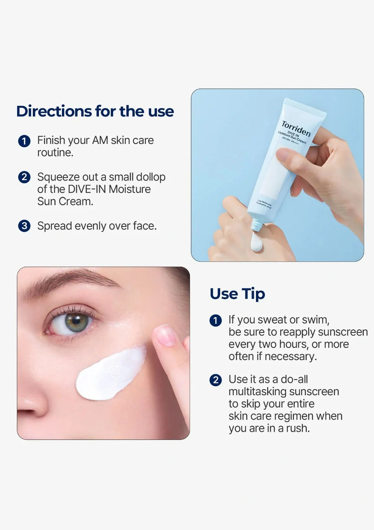 [TORRIDEN] Dive In Low Molecular Hyaluronic Acid Moisture Sun Cream SPF 50+ PA++++ 60ml - Image 8