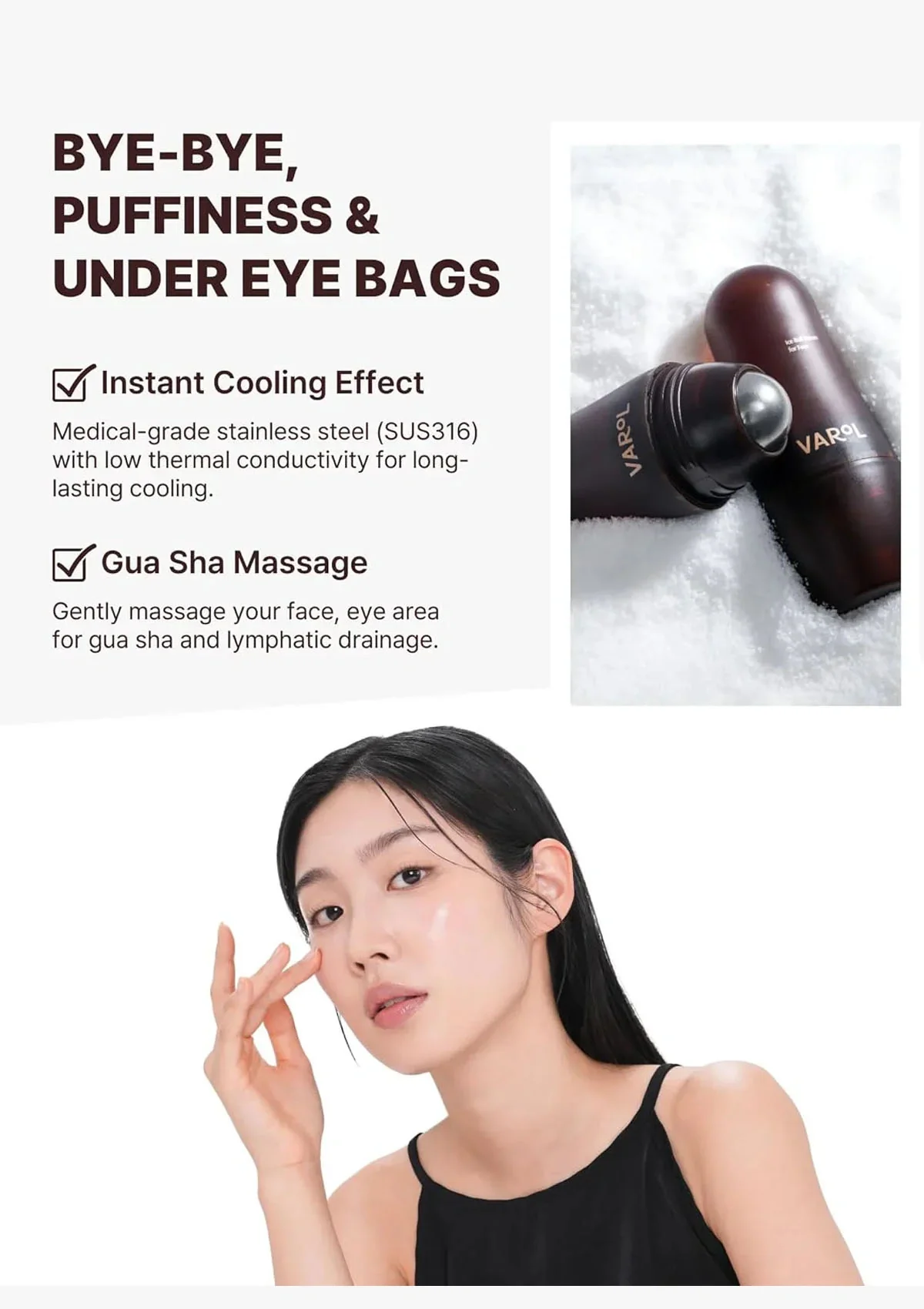[VAROL] Ice Roll Serum for Face — Double Elasticity 50ml - Image 6