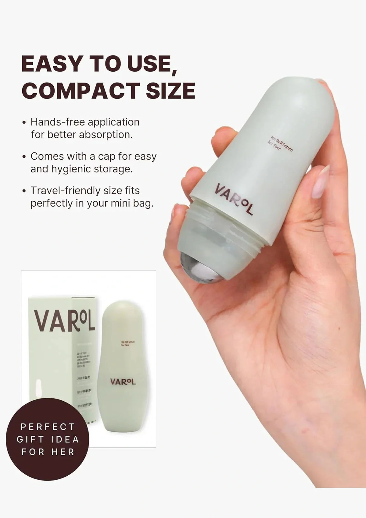 [VAROL] Ice Roll Serum for Face — Pore Tightening & Double Elasticity (50ml) - Image 6