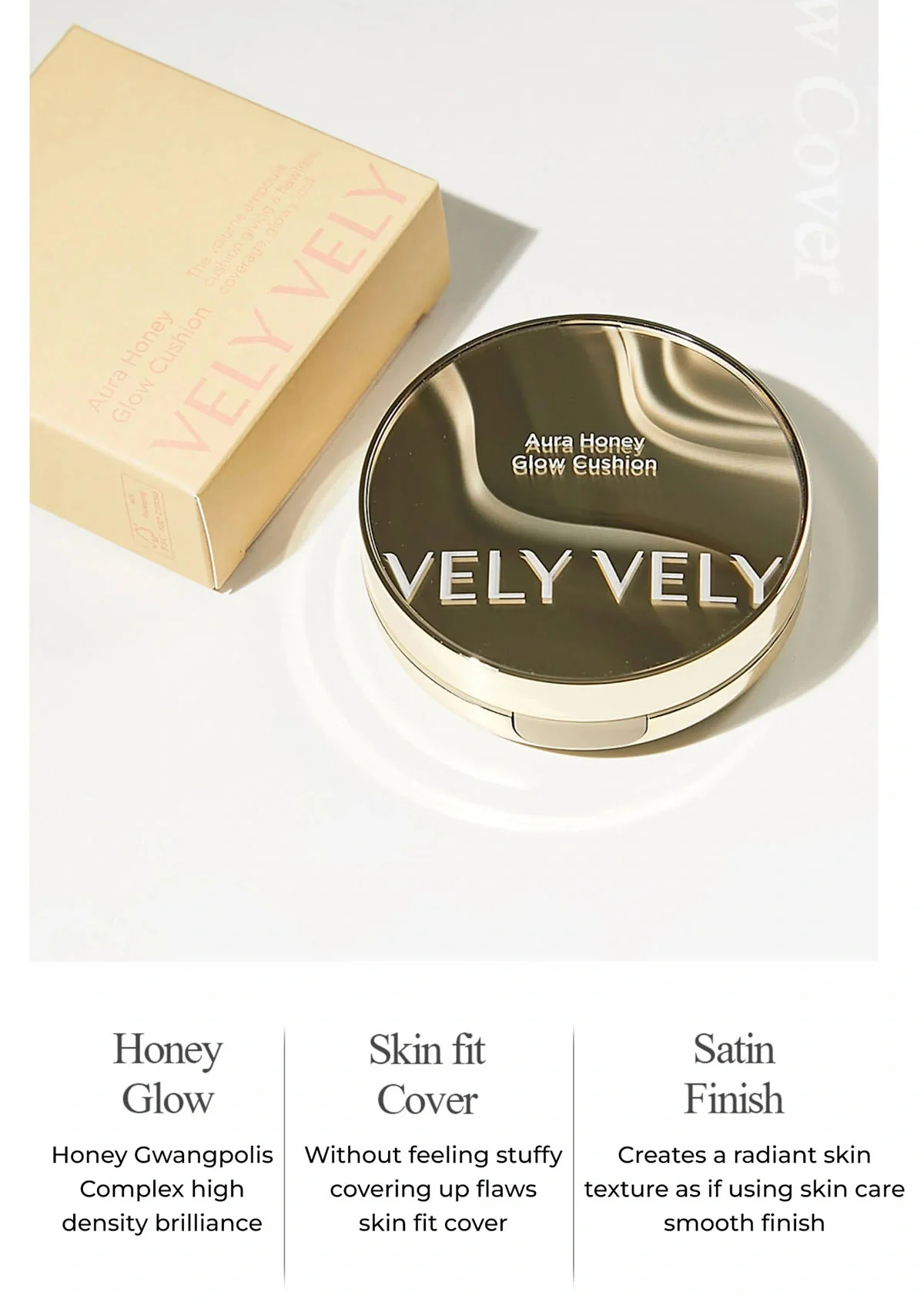 [VELY VELY] Aura Honey Glow Cushion SPF 50+ PA+++ 15g - Image 14