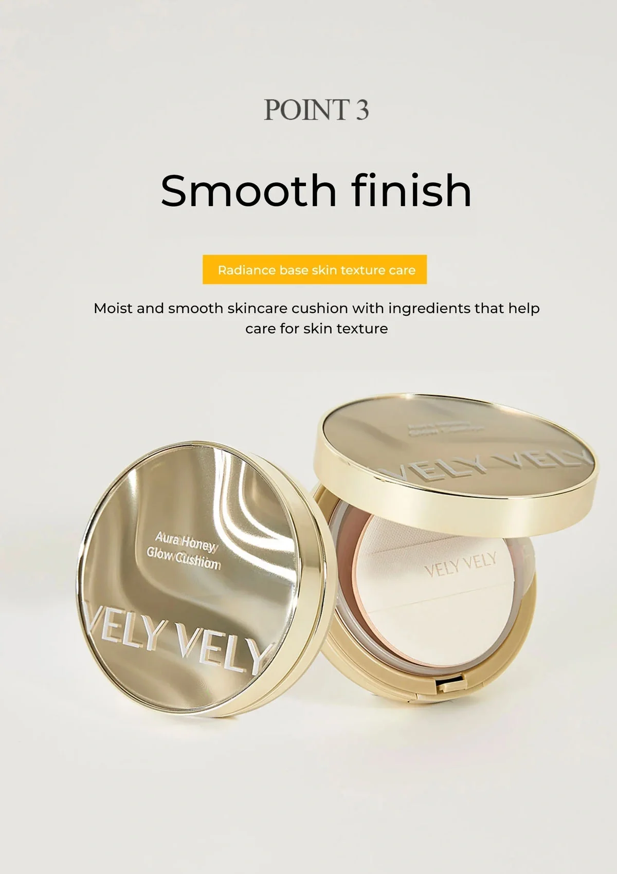 [VELY VELY] Aura Honey Glow Cushion SPF 50+ PA+++ 15g - Image 19