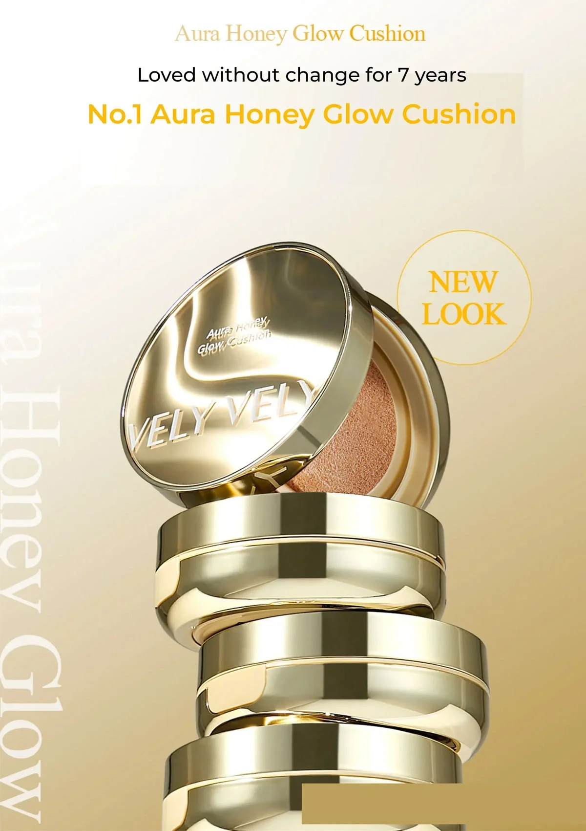 [VELY VELY] Aura Honey Glow Cushion SPF 50+ PA+++ 15g - Image 5