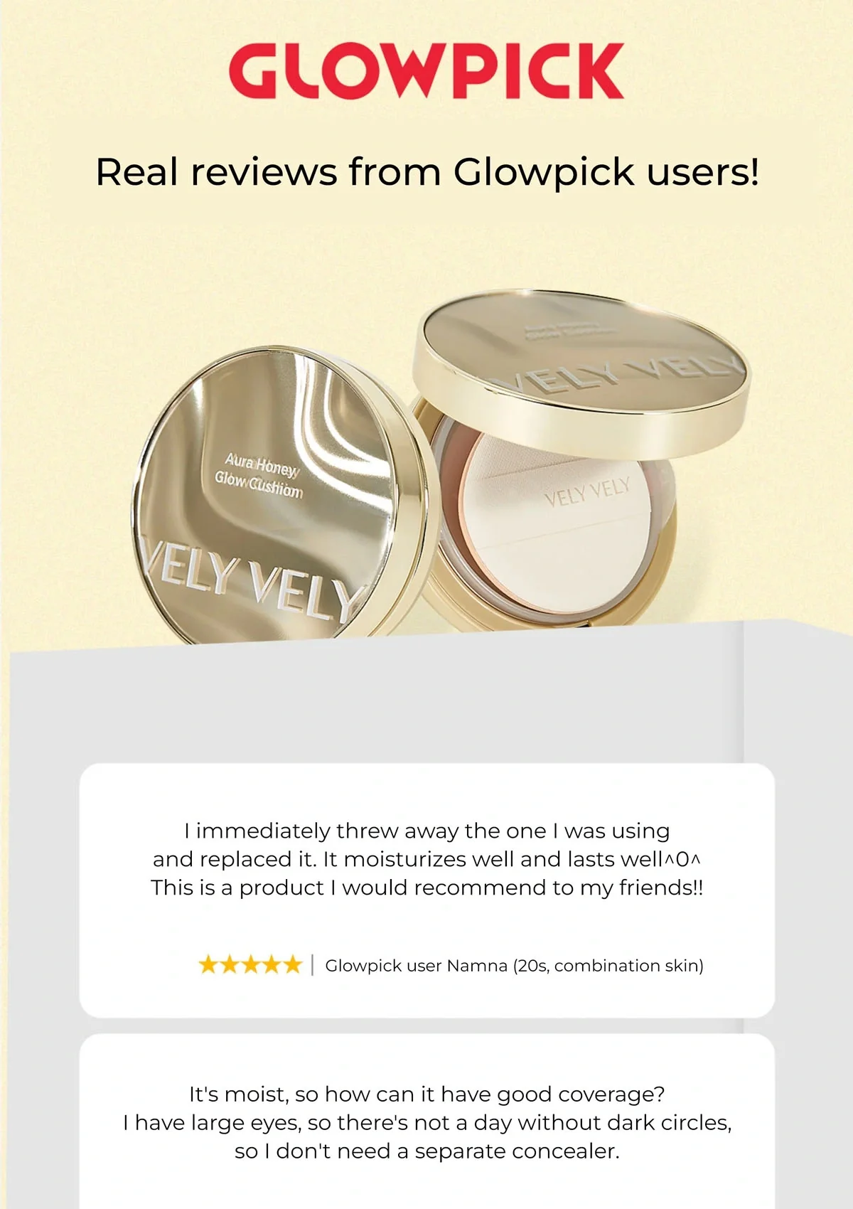[VELY VELY] Aura Honey Glow Cushion SPF 50+ PA+++ 15g - Image 6