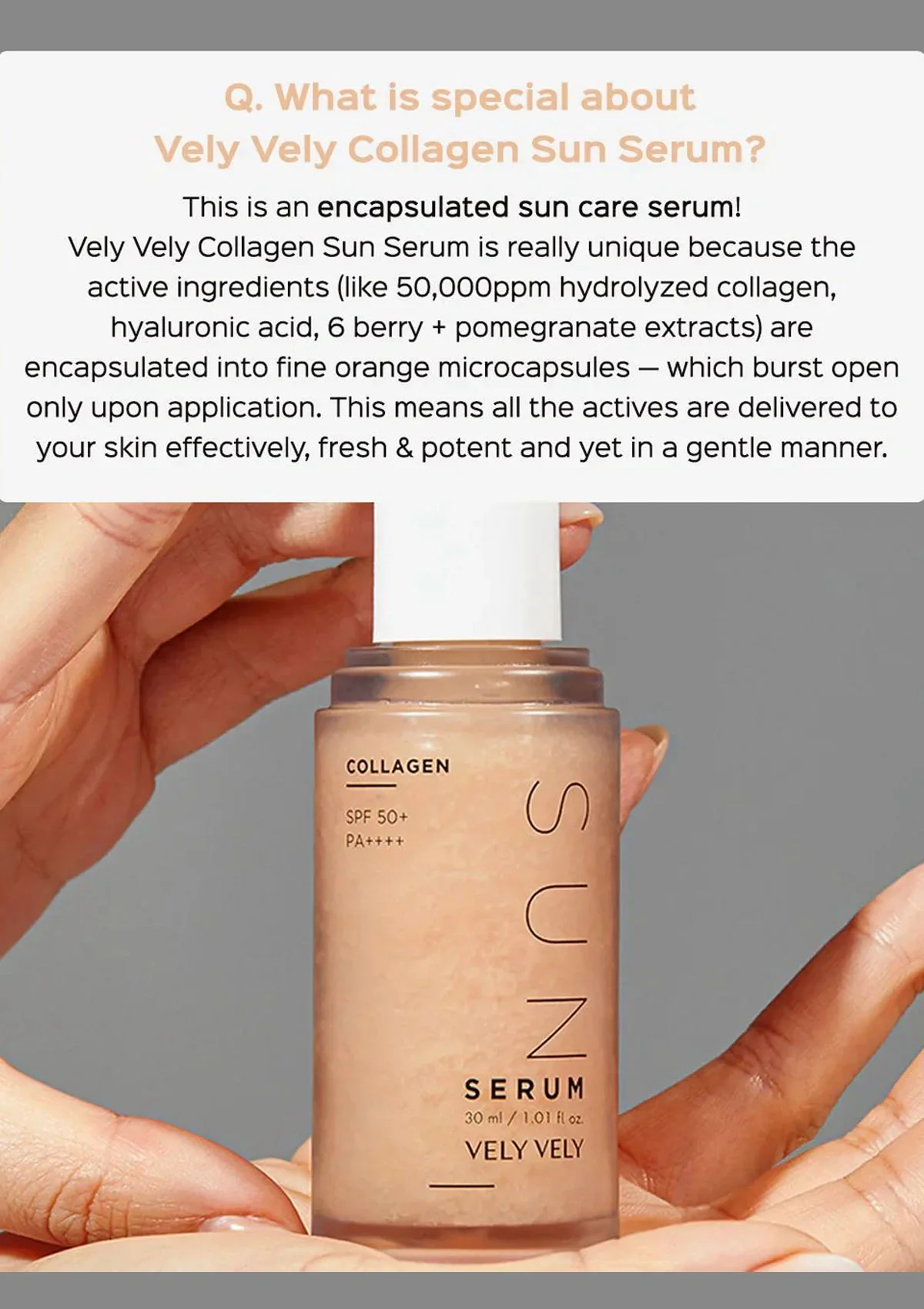 [VELY VELY] Collagen Sun Serum SPF 50+ PA++++  30ml - Image 16