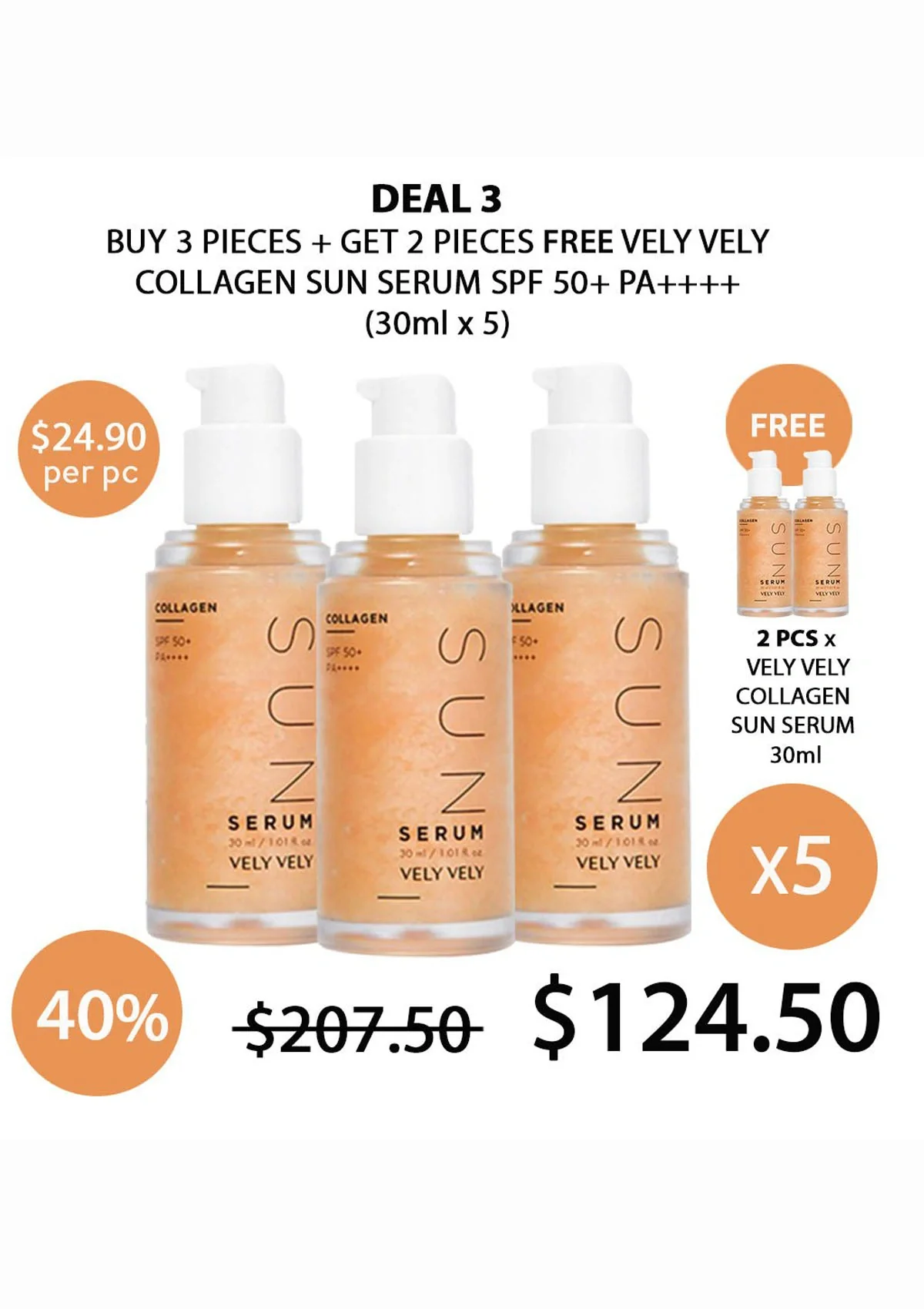 [VELY VELY] Collagen Sun Serum SPF 50+ PA++++  30ml - Image 23