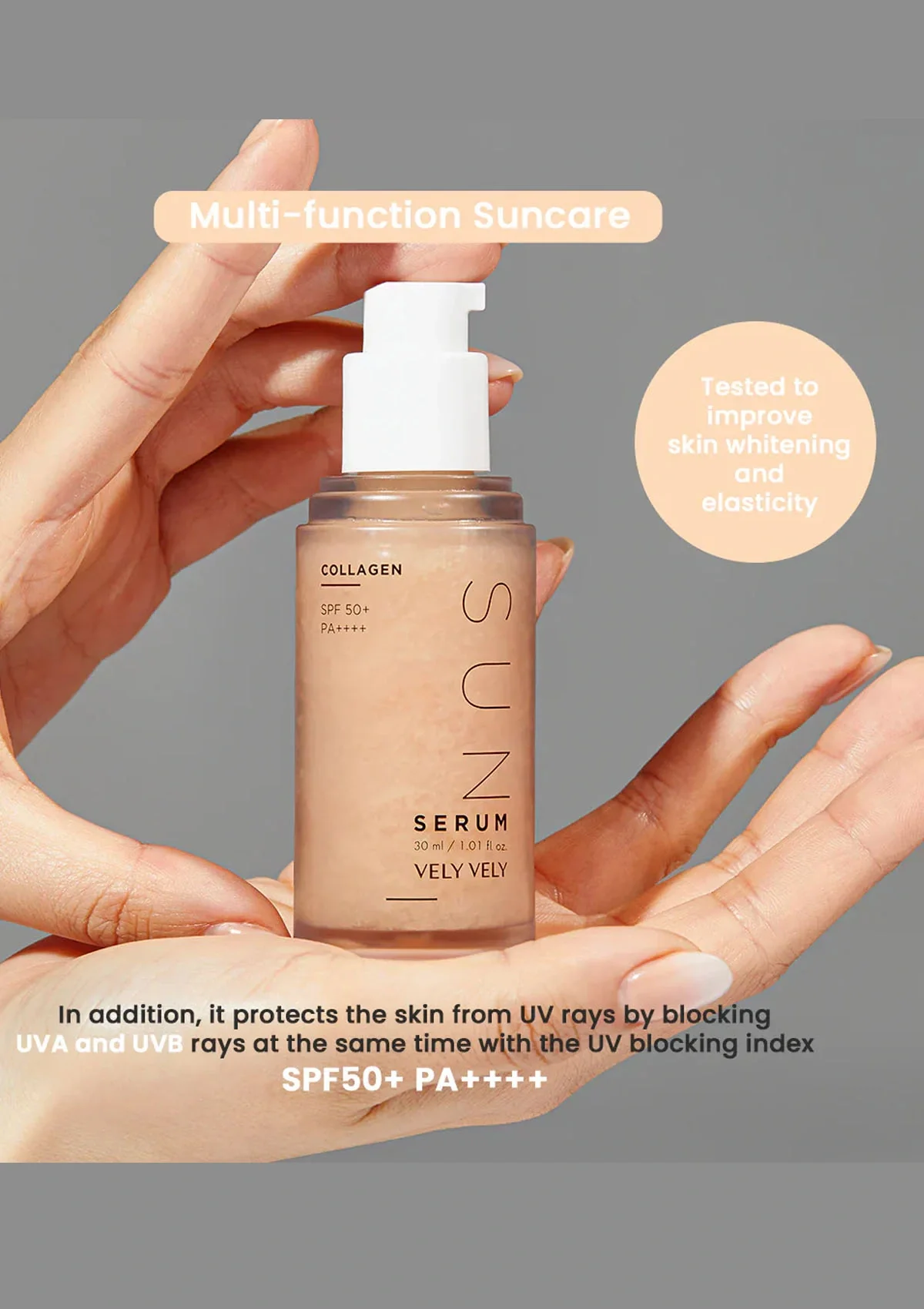 [VELY VELY] Collagen Sun Serum SPF 50+ PA++++  30ml - Image 5
