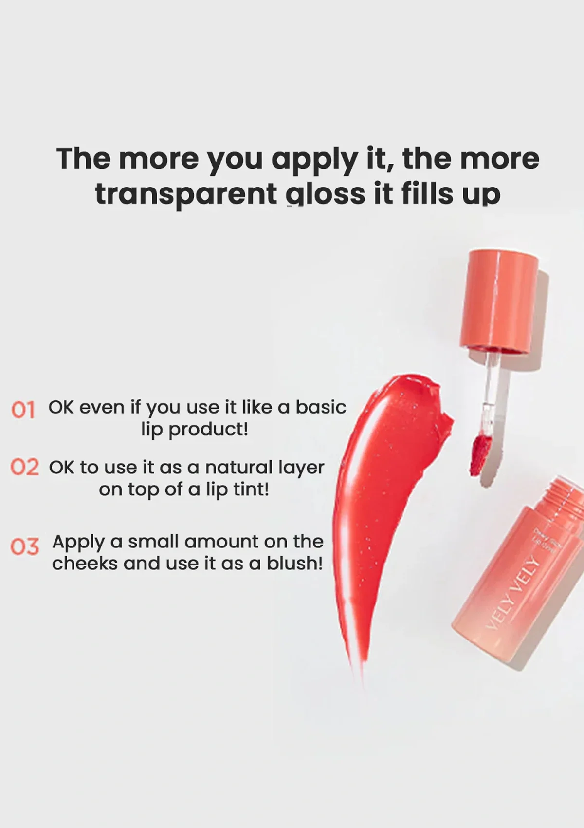 [VELY VELY] Dewy Glow Lip Gloss 4ml - Image 4