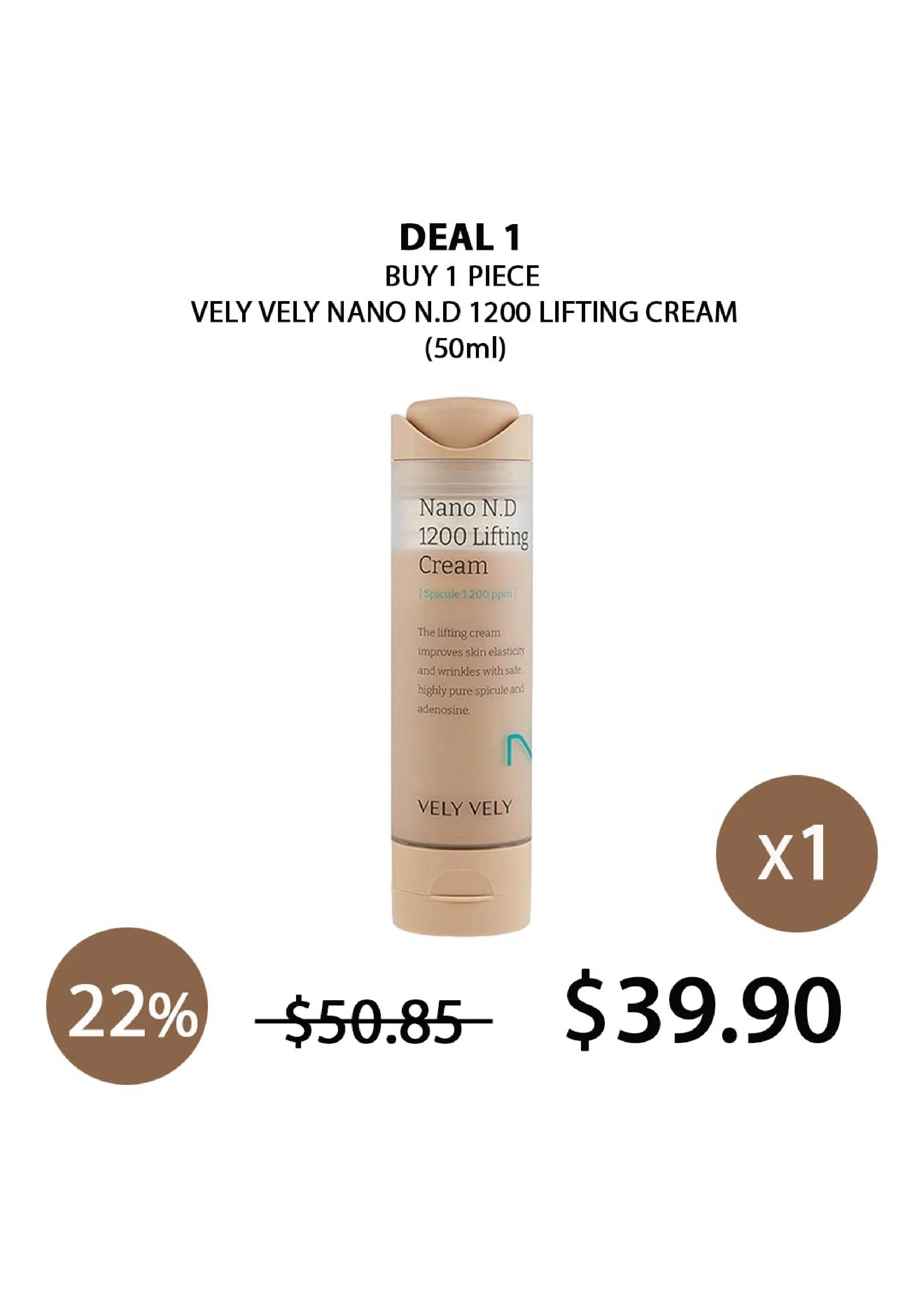 [VELY VELY] Nano N.D 1200 Lifting Cream 50ml - Image 20